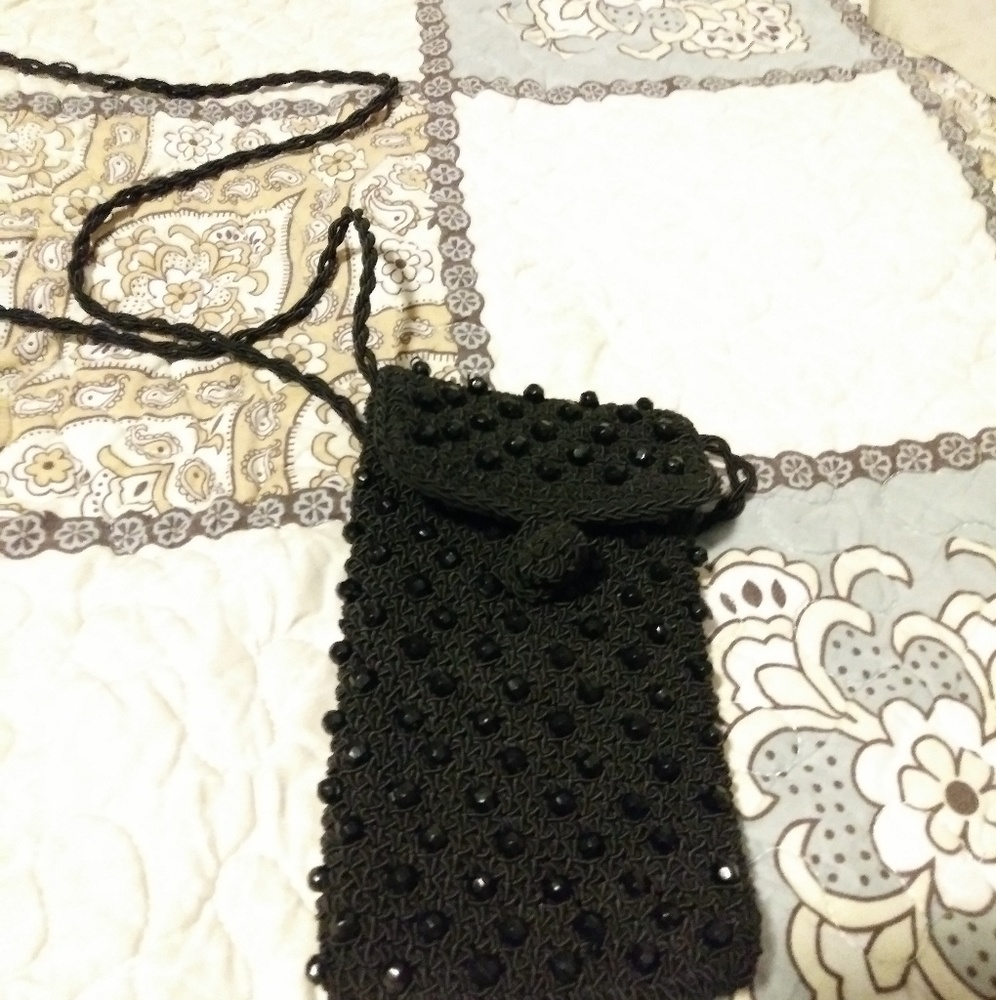 Special occasion small cross body beaded purse